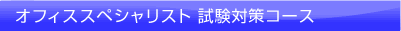 オフィススペシャリスト　試験対策コース